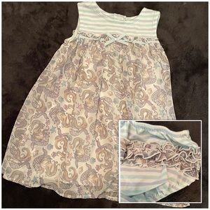 Jillian’s Closet Mermaid themed overlay dress w/matching bloomers-Size 24 mos.